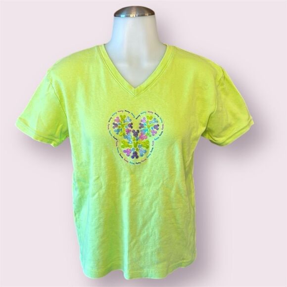 DISNEY STORE Vintage 90s V-Neck Tee - Picture 1 of 10